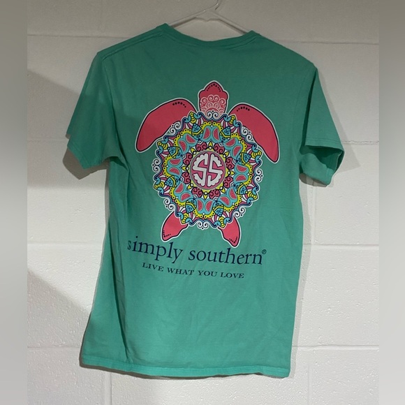 Simply Southern Mint Green Tee - Picture 3 of 3
